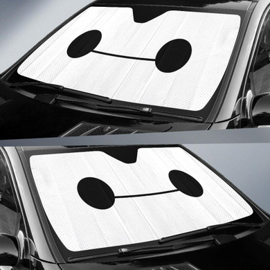 Baymax Face Funny Auto Car Sun Shade Windshield