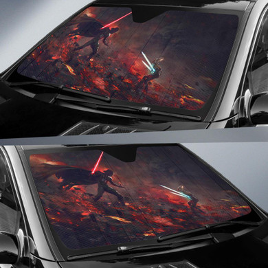 Asoka Tano Vs Darth Vader Auto Car Sun Shade Windshield