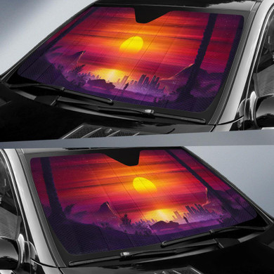 Far From City Sunset Auto Car Sun Shade Windshield