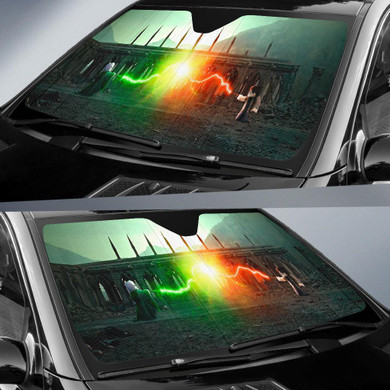 Harry Potter Death Fight Auto Car Sun Shade Windshield