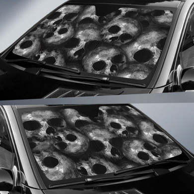 Skulls Death Dead Horror Auto Car Sun Shade Windshield