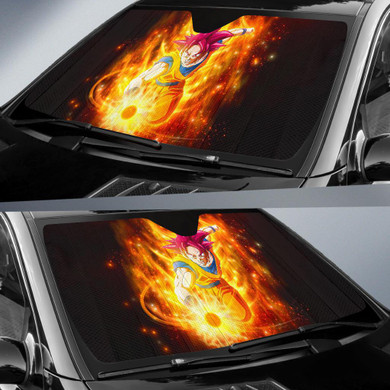 Super Saiyan God Dragon Ball Super Auto Car Sun Shade Windshield