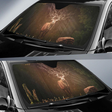 Deer Hirsch Forest Sunlight K Auto Car Sun Shade Windshield