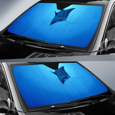 Manta Ray Fish Underwater Ocean Auto Car Sun Shade Windshield
