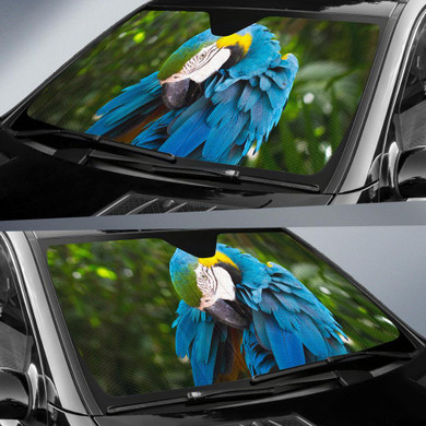 Parrot Blue Auto Car Sun Shade Windshield Parrot Blue Auto Car Sun Shade Windshield