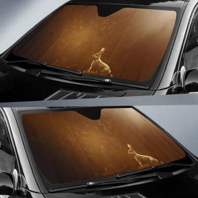 Rabbit Forest Bokeh Sunlight K Auto Car Sun Shade Windshield