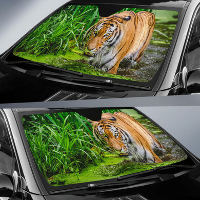 Siberian Tiger Forest Auto Car Sun Shade Windshield