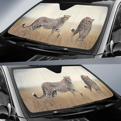Cheetah Wildlife Auto Car Sun Shade Windshield