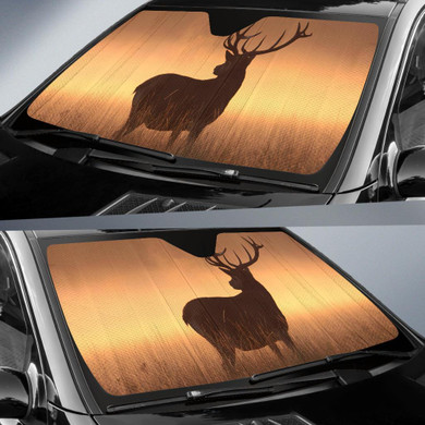 Deer Silhouette Auto Car Sun Shade Windshield