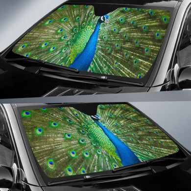 Peacock Peafowl Auto Car Sun Shade Windshield