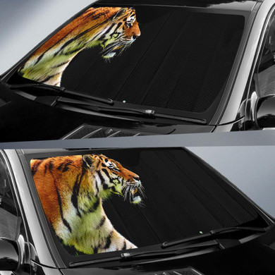 Tiger Black Auto Car Sun Shade Windshield