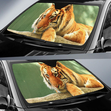 Tiger Rest Auto Car Sun Shade Windshield