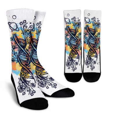 Watercolor DNA Chain Socks