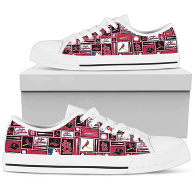 St Louis Cardinals Pattern Low Top Shoes