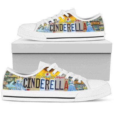 Cinderella License Plate Low Top Shoes