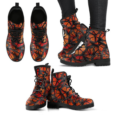 Monarch Butterfly Leather Boots