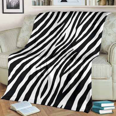 Black White Zebra Pattern Print Blanket KTSR