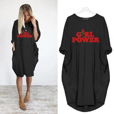 Plus Size Loose Printed Dress