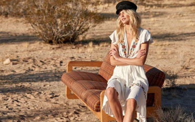 Sexy Deep V-Neck Floral Embroidery Holiday Bohemia Dresses