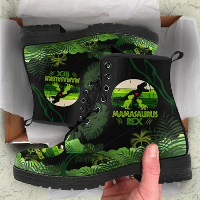 Mama Saurus Mother's Day Dinosaur Leather Boot