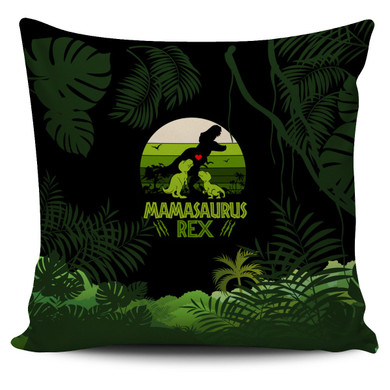 Mama Saurus Mother's Day Dinosaur Pillow Cover