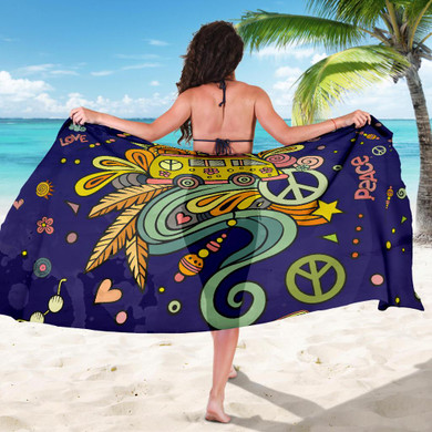 Hippie Bus Bikini Cover Travel Swim Sarong for women