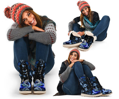 Amazing Dolphin Flower Polar Boot