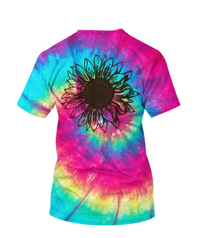 Sunflower Tie-Dye 3D Full Print Tshirt