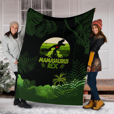 Mama Saurus Mother's Day Dinosaur Premium Blanket