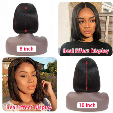 Straight Lace Front Bob Wigs Brazilian T Part Lace Front Wigs For Black Women