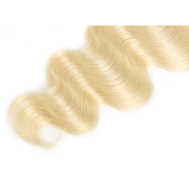 One Piece Blonde Color 613 Body Wave Hair 4*4 Closure Virgin Human Hair