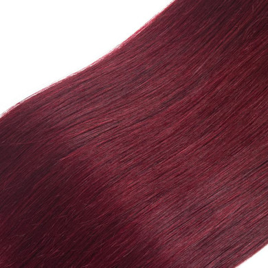 lumiere 1B/99J Ombre Straight Hair 4 Bundles With 13x4 Lace Frontal Pre Colored Ear To Ear