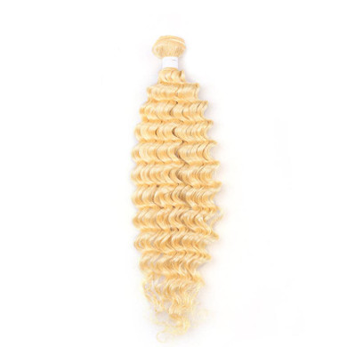 lumiere 613 Blonde Deep Wave 2 Bundles human hair with transparent lace
