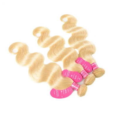 lumiere 613 Blonde Color 3 Bundles Body Wave Virgin Human Hair