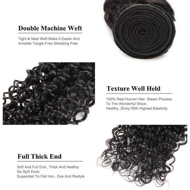 lumiere Hair 2Bundles Deep Wave Virgin Human Hair Extension
