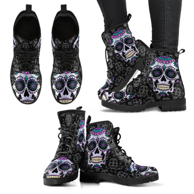 Sugar Skull Boots Women's Leather Boots