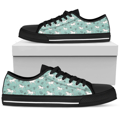 Horse Shoes Women's Low Top Green Shoe