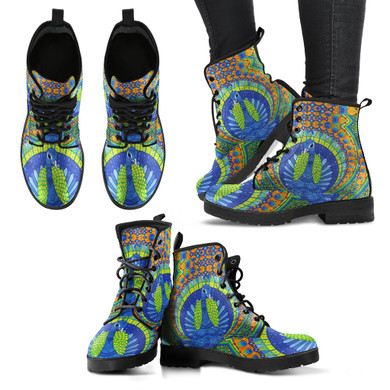 Peacock Boots Mandala Women's Leather Boots