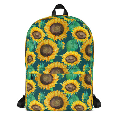 Sunflower Green Backpack Laptop Bag Travel Daypack Schoolbag Bookbag Sunflower Green Backpack Laptop Bag Travel Daypack Schoolbag Bookbag