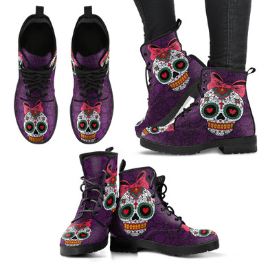 Sugar Skull Women's Leather Boots Sugar Skull Women's Leather Boots