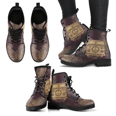 Hippie Boots Bus Women's Leather Brown Boots