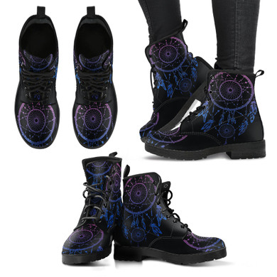 Purple Dreamcatcher Women's Leather Boots