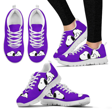 Snoopy Purple Shoes Women's Sneakers for Womens