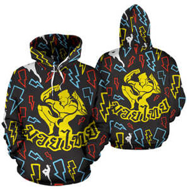 Muay Thai All Over Print Hoodie Pullover Sweatshirt Hooded