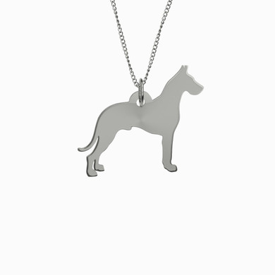 Great Dane Necklace 925 Sterling Silver