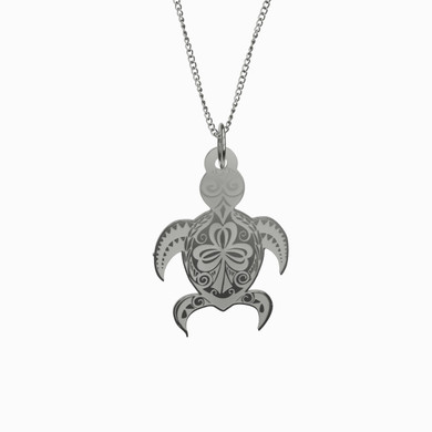 Hawaiian Turtle Necklace 925 Sterling Silver Pendant Hawaiian Turtle Necklace 925 Sterling Silver Pendant