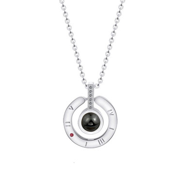 Personalized Custom Name "I Love You" In 100 Languages Projection Necklace