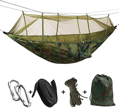 Outdoor Mosquito Net Parachute Hammock Camping Hanging Sleeping Bed Swing Portable Double  Hammock 1-2 Person