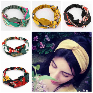 Women Spring Summer Headband Vintage Cross Knot Elastic Hair Bands Soft Solid Flowers Girls Hairband Hair Accessories Women Spring Summer Headband Vintage Cross Knot Elastic Hair Bands Soft Solid Flowers Girls Hairband Hair Accessories