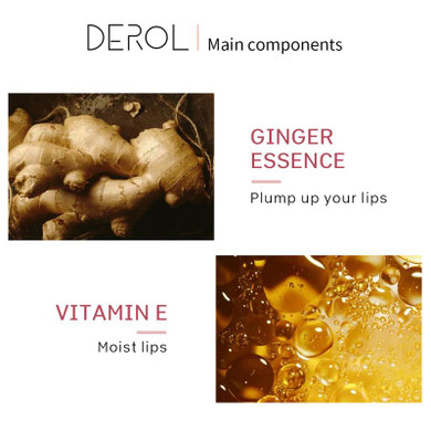 DEROL Instant Volumising Lip Enhancer Plumper Brighten Lip Color Reduce Lip Fine Lines Mask Moisturizing Lip Plumper Care TSLM1 (As picture shown)